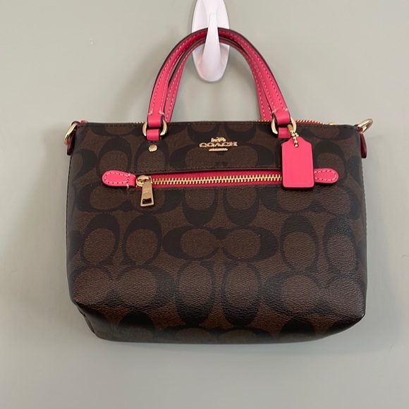 Coach Handbags - NWT Excellent Cond.!Coach Mini Purse Brown/Watermelon Color, W/O Crossbody Strap
